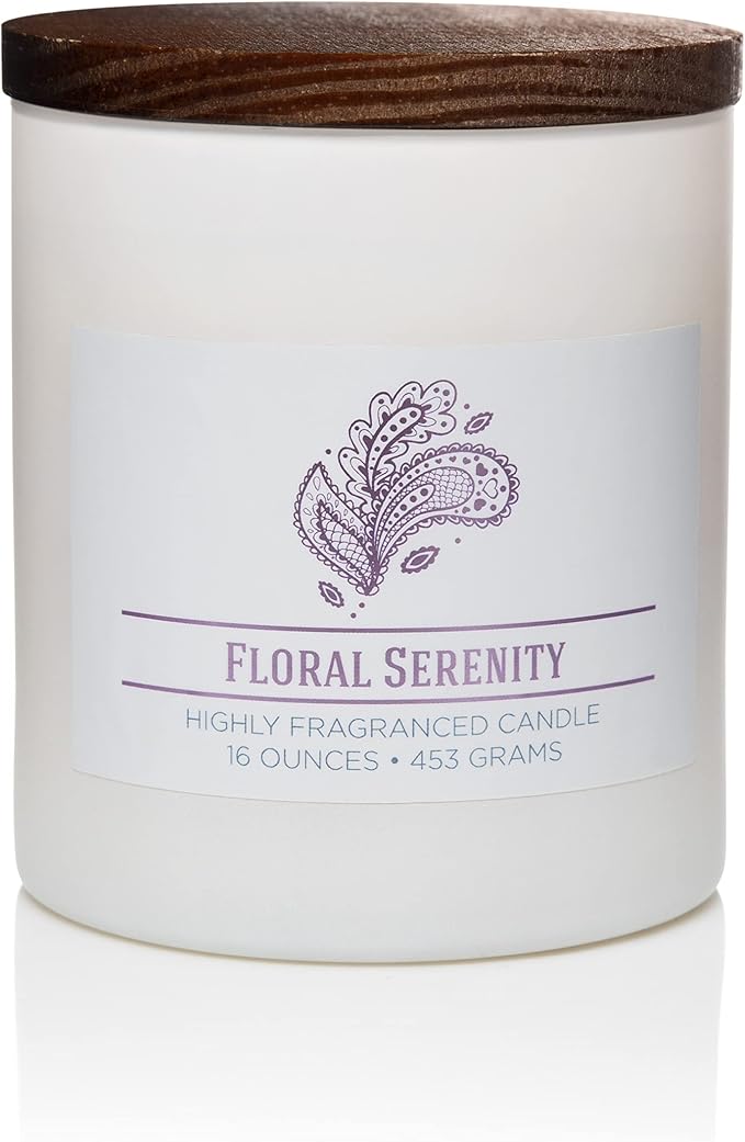 Carolina Floral Serenity Scented Candle, 16 oz Wellness Relaxing Aromatherapy - Image 8