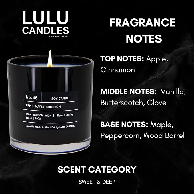 Lulu Candles | Apple Maple Bourbon Candle | Smells Like Fall | Luxury Scented - Image 2