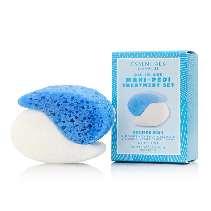 Spongellé Essentials Seaside Mist Fields Mani/Pedi Buffer | Exfoliating Foot & by Spongell%C3%A9