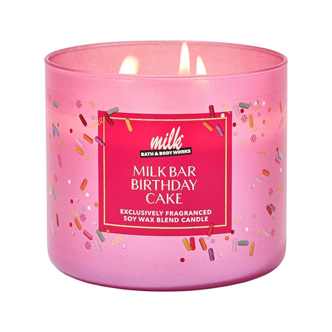Bath and Body Works Milk Bar Birthday Cake 3-Wick Candle 14.5 Ounce by BathBodyWorks