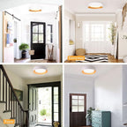 Bargeni 16.5 inch Dimmable LED Flush Mount Ceiling Light, Matte White - Image 7