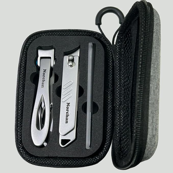 3-Piece Nail Clipper Set, Stainless Steel Fingernail & Toenail Clippers - Image 2