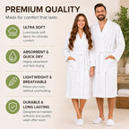 BIOLINEN 100% Cotton Terry Shawl Collar Bathrobe - Image 2