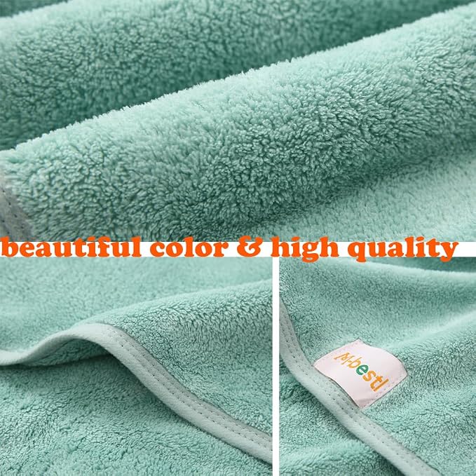 M-bestl 2 Pack Microfiber Hair Towel Wrap, Hair Drying Towel - Image 4