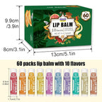 AZEN 60 Pack Lip Balm, Natural Lip Balm Bulk, Lip Care Product, Moisturizing - Image 8
