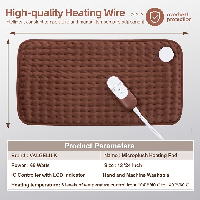 Heating pad for Back, Cramps and Leg Pain Relief, Heat Pads Christmas Gifts for - Image 9