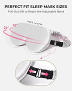 SilkSilky 100% 22 Momme Mulberry Silk Sleep Mask – Upgraded 3D Contoured Eye - Image 4