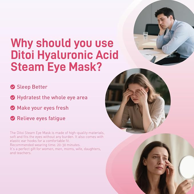 Ditoi Steam Eye Mask, Heated Eye Mask - Image 4