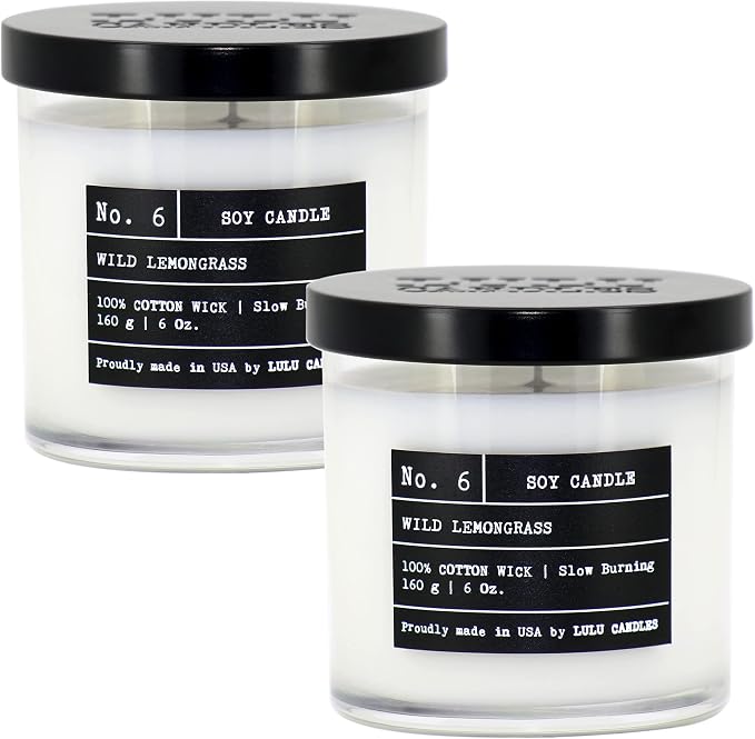 Lulu Candles | Wild Lemongrass | Luxury Scented Soy Jar Candle | Hand Poured in by LULUCANDLES