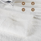 SEMAXE 4 Piece White Bath Towel Set - Image 5