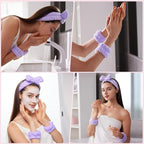 6 Pcs Elastic Microfiber Spa Headband Set - Image 4