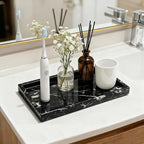 Pure Natural Marble Tray for Bathroom, Sink. Cosmetics, toiletries, etc. can be - Image 5