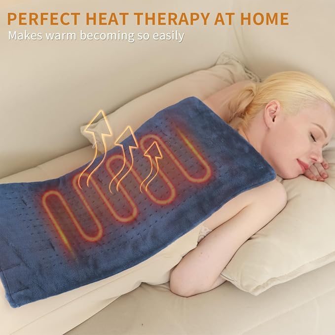 SAROO Heating Pad for Back Pain Relief, Massaging Weighted Heating Pads for Neck - Image 6