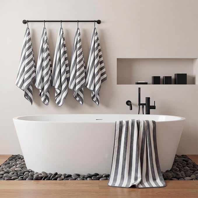 SmoothNovelty 16 Pack Microfiber Bath Towels Bulk 27'' x 60'' Oversized Size - Image 6
