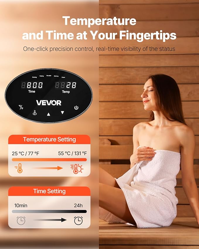 VEVOR Steam Generator, 7.5 kW Steam Shower System - Image 4