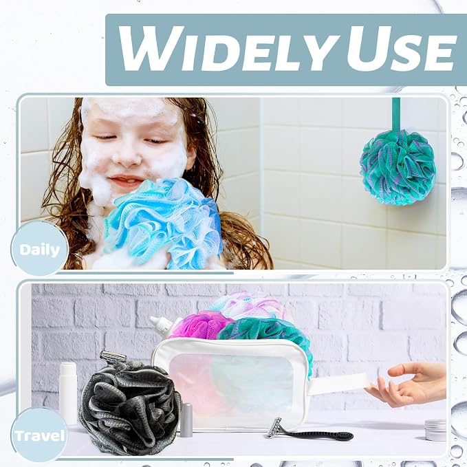 10 Pack Bath Sponges Loofahs 40g, Soft Mesh Shower Loofahs, Body Scrubber Bath - Image 5