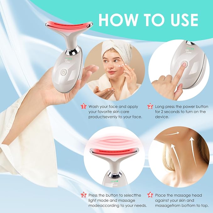 Facial Massager Red-Light-Therapy-for-Face and Neck, Face  culpting Wand - Image 4
