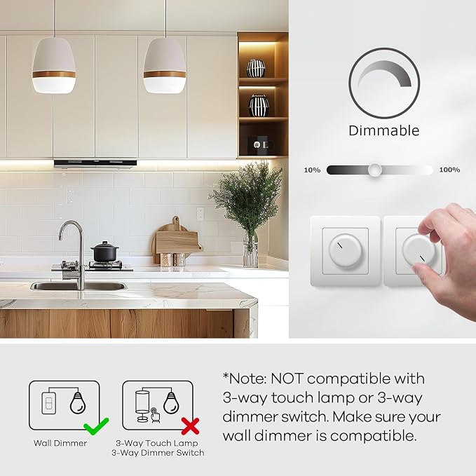 Linkind A19 LED Light Bulbs Dimmable, 60W Equivalent Light Bulbs, 5000K Daylight - Image 3