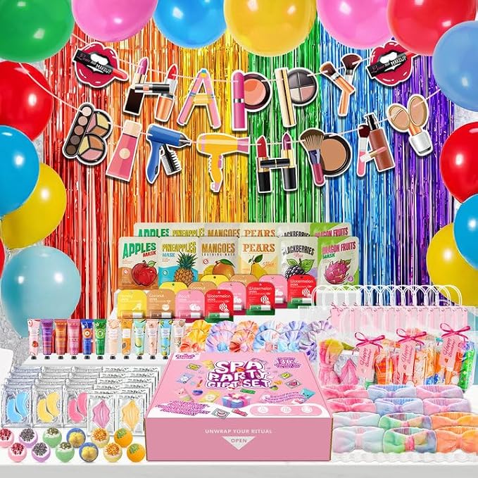 159Pcs Spa Birthday Party Decorations Kit-12 Spa Kits + Birthday by CHANGARLOAD