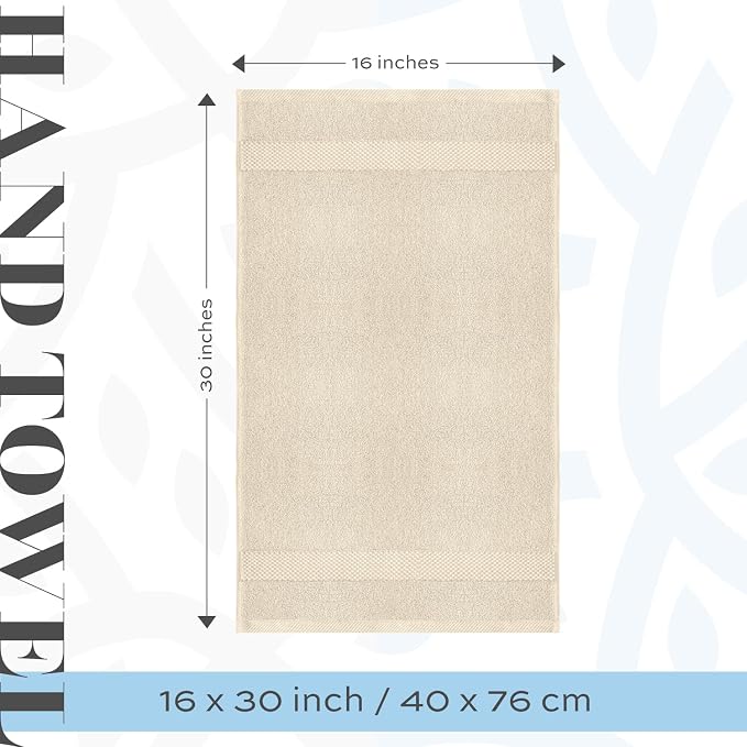 White Classic Luxury Ivory Hand Towels - Image 4