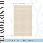 White Classic Luxury Ivory Hand Towels - Image 4