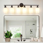 DLLT 6-Light Bathroom Light Fixtures: Black Modern Vanity Lights - Image 5