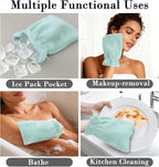 VOOVA & MOVAS Kids Bath Mitts 6-Pack, 100% Cotton Soft Absorbent Wash Cloths - Image 5
