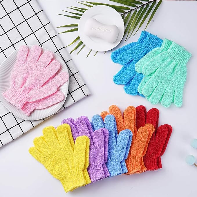 16 pcs Exfoliating Shower Gloves, Double Sided Exfoliating Bath Gloves Deep - Image 6