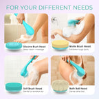 VOYOR Electric Body Brush Back Scrubber Silicone Body Scrubber Two-Way Rotating - Image 5