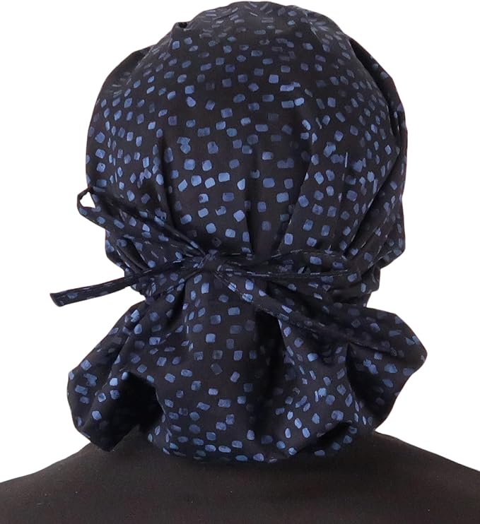 Sparkling EARTH Banded Bouffant Surgical Scrub Ponytail Working Caps and - Image 2
