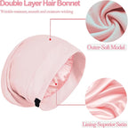 Satin Bonnet for Sleeping Night Cap, Adjustable Satin Lined Silk Bonnets Sleep - Image 7