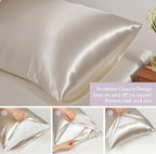 Vegan Silk Sleep Set, Vegan Silk Pillowcase - Image 3
