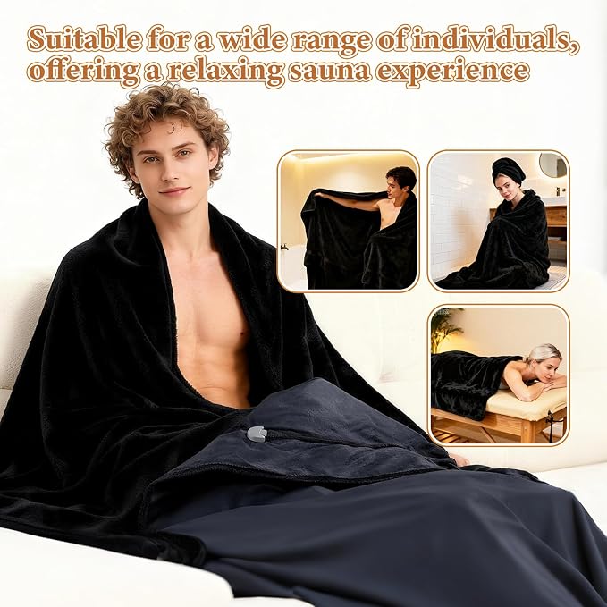 JZHLLA 70" x 30" Sauna Blanket Insert Towel, Reusable - Image 5