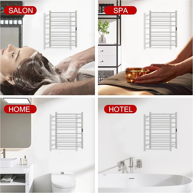 Electric Towel Warmer Rack, Heating Towel Warmer, Timer & Temperature Control - Image 8