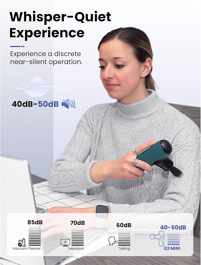 BOB AND BRAD Q2 Mini Massage Gun, Pocket-Sized Deep Tissue Massager Gun - Image 5