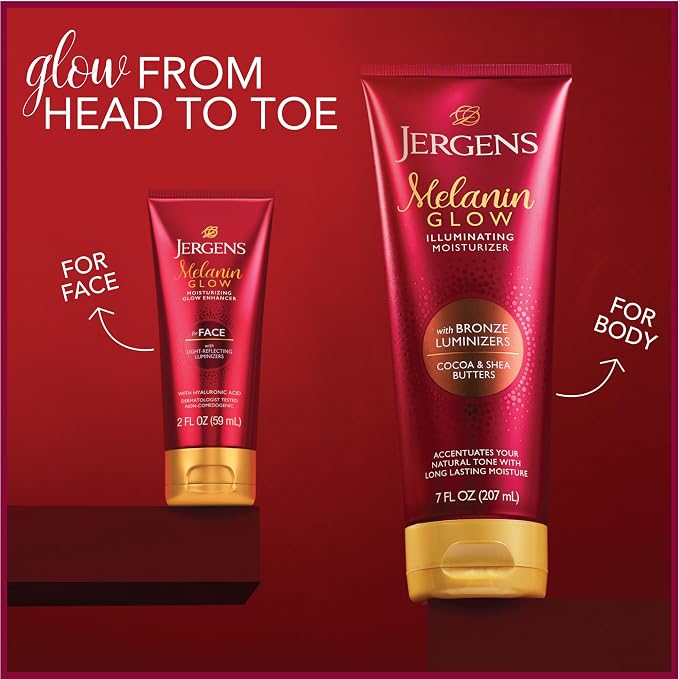 Jergens Melanin Glow Facial Glow Enhancer, Luminizer and Moisturizer - Image 3