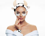 4PCS Cow Print Headbands for Washing Spa Face Wristband Set, Bath Makeup - Image 6