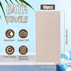 SmoothNovelty 16 Pack Microfiber Bath Towels Bulk 27'' x 60'' Oversized Size - Image 2