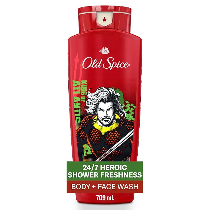 Old Spice Body Wash for Men, Aquaman: King of Atlantis, 3X Defense, 24/7 Shower by OldSpice