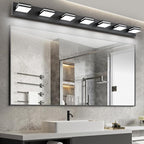 SineRise LED Modern Bathroom Vanity Light Fixtures, Matte Black Modern Acrylic - Image 5