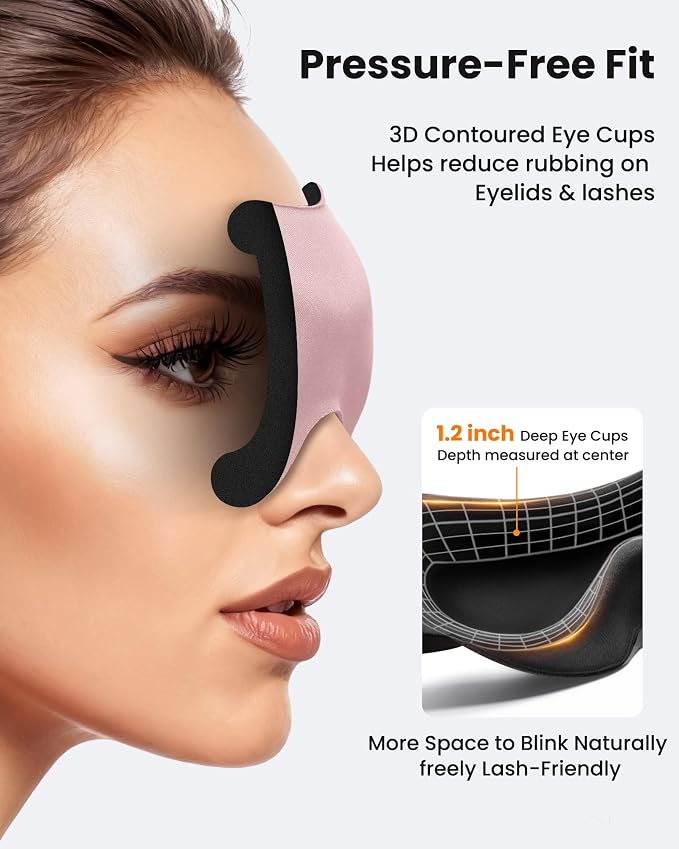3 Pack 100% Blackout Sleep Mask - Image 3