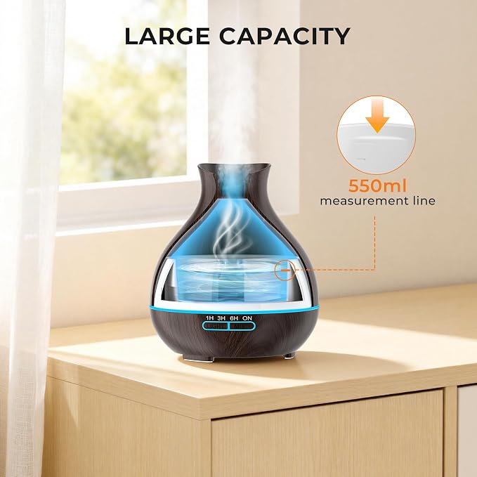 BZseed Aromatherapy Essential Oil Diffuser, 550ml Ultrasonic Fragrant Oil Large - Image 7