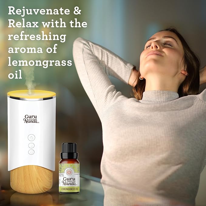 GuruNanda Lemongrass Essential Oil, 100% Pure, Natural and Undiluted Diffuser - Image 6