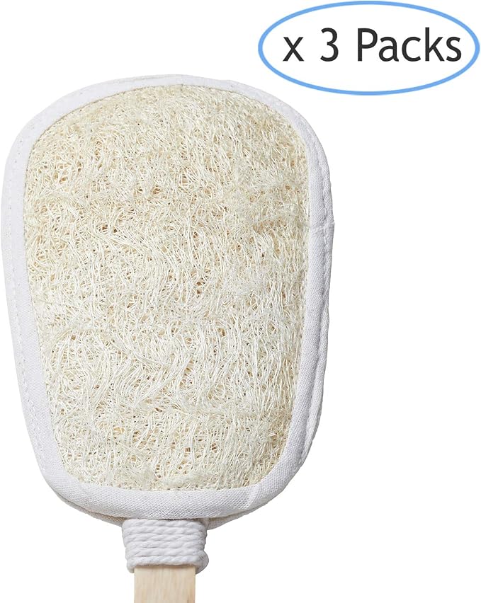 Loofah Sponge Refill for FAAY Back Scrubber on Stick, 3 Packs - Image 3