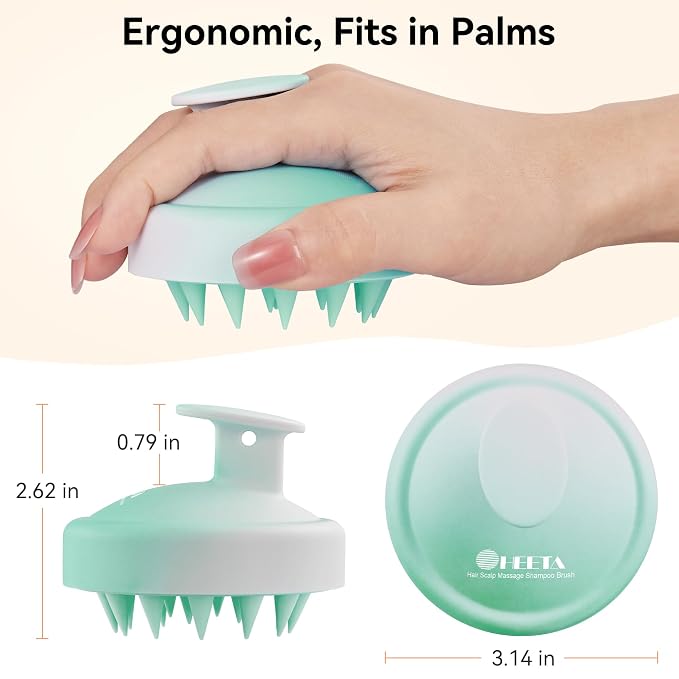 HEETA Scalp Massager Hair Growth, Soft Silicone Scalp Scrubber Shampoo Brush - Image 7