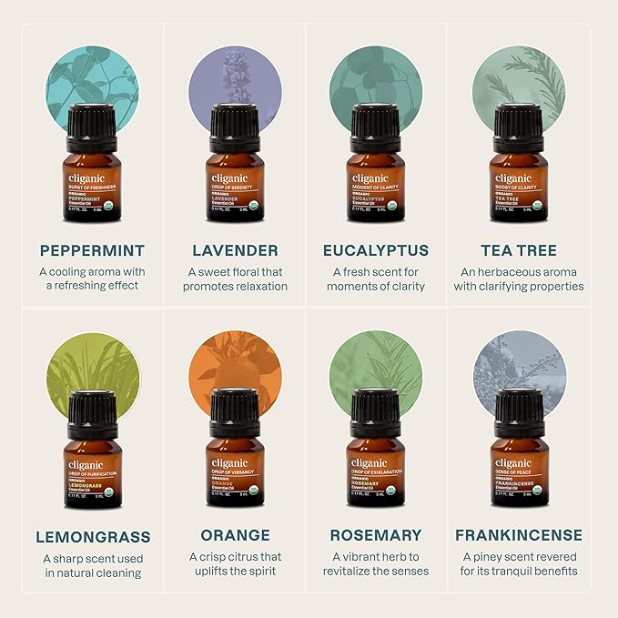 Cliganic Organic Aromatherapy Essential Oils Gift Set, 100% Pure - Image 3