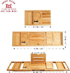 XcE Foldable Bamboo Bathtub Caddy Tray - Image 3