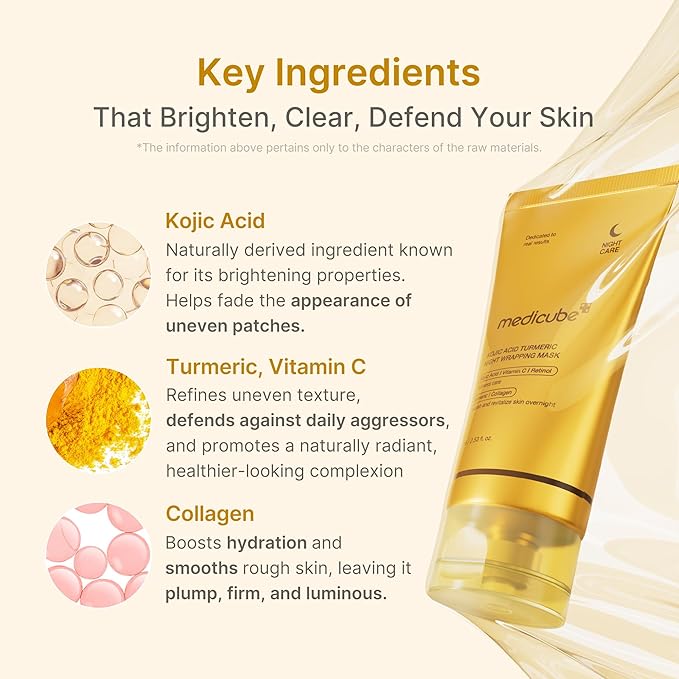 medicube Wrapping Mask Kojic Acid, Vitamin C Overnight Peel Off Facial Mask | - Image 4