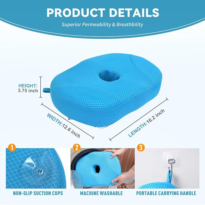 Idle Hippo Hot Tub Booster Seat, Weighted Hot Tub Pillow - Image 5