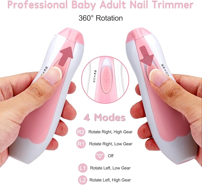 Qunlions life Baby Nail Trimmer Electric-6 in 1 Baby Nail File Clippers Infant - Image 4